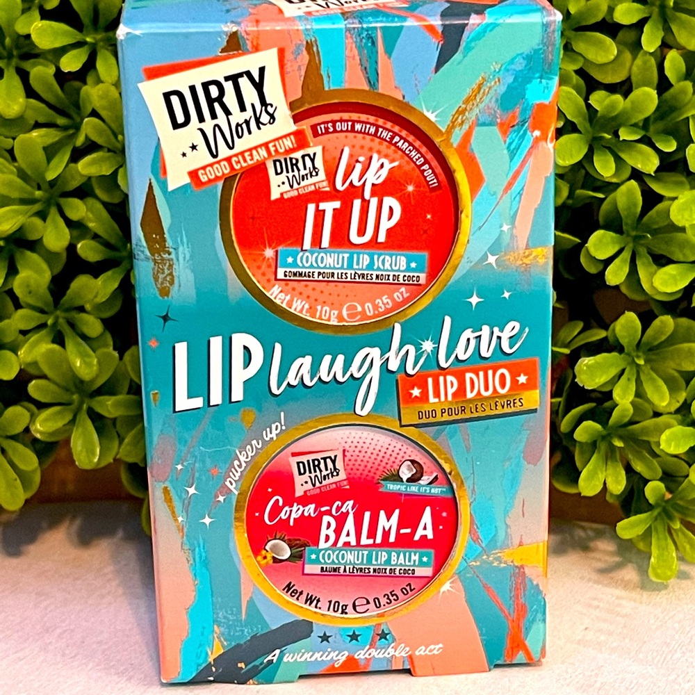 NEW Dirty Works Lip Balm & Lip Scrub set